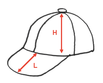 B527型 ベースボールキャップ 形状イメージ